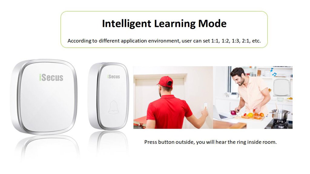 Intelligent A1010B Wireless Door Bell, Door Chime