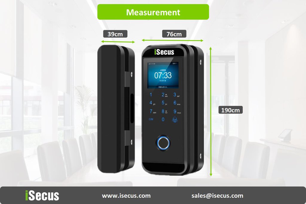 LK-9908 Semiconductor Fingerprint Glass Door Lock