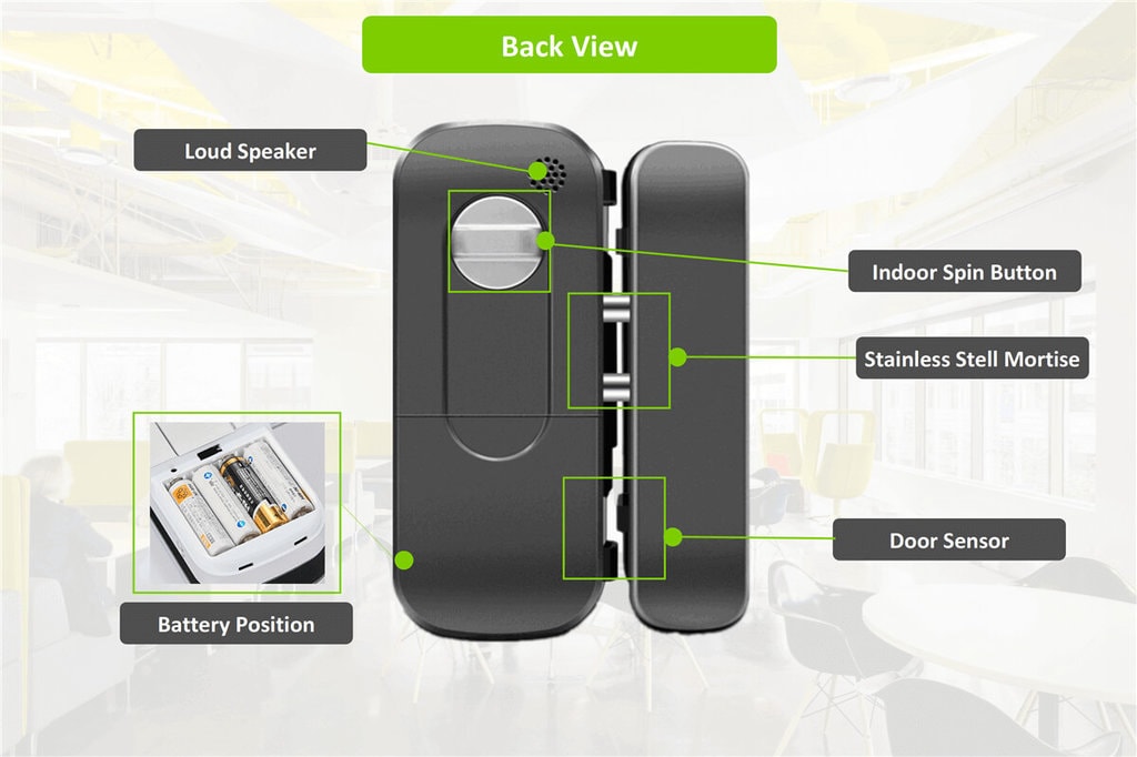 LK-1108 Fingerprint Glass Door Lock