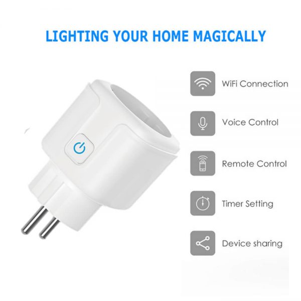 Smart WiFi Power Socket ST100-EU-02-Works with Google Home & Alexa