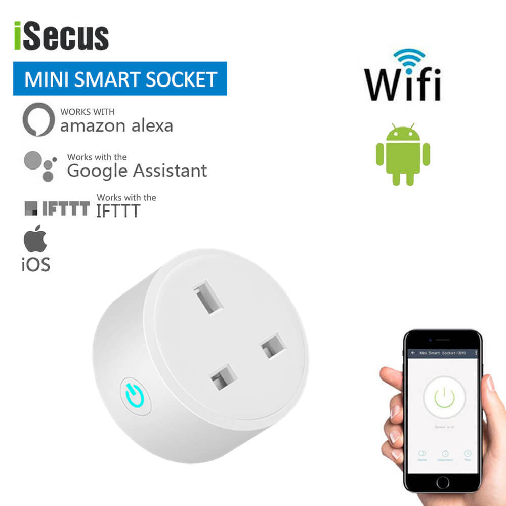 Smart WiFi Power Socket-ST100-UK-01-Works with Google Home & Alexa-Timer