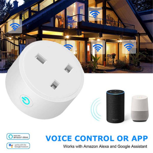 WiFi Power Socket-ST100-UK-07-Voice Control-Google Home-Alexa Echo