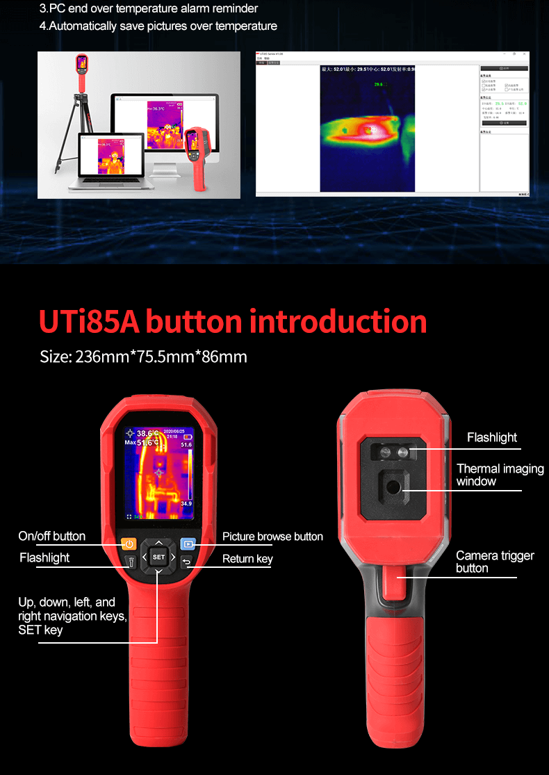 UTI85A Industrial Thermal Imager Camera-Handheld-Thermal Imaging-Camera-P6