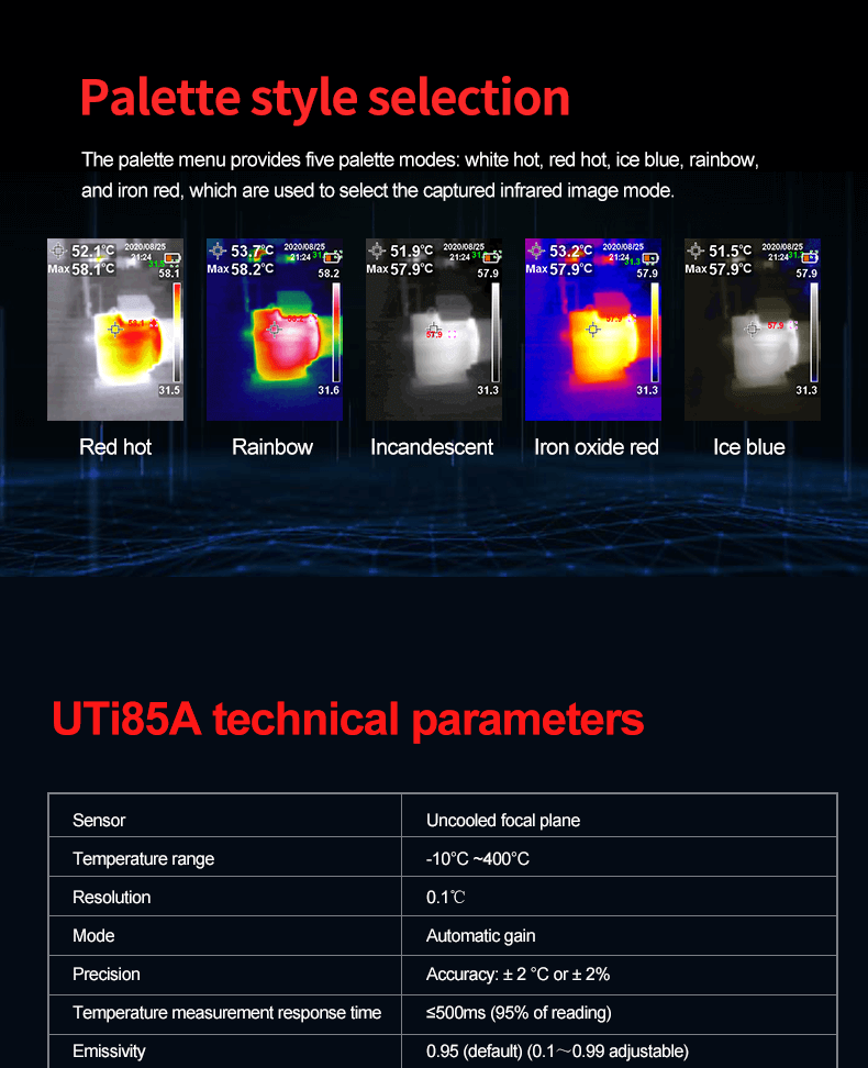 UTI85A Industrial Thermal Imager Camera-Handheld-Thermal Imaging-Camera-P7