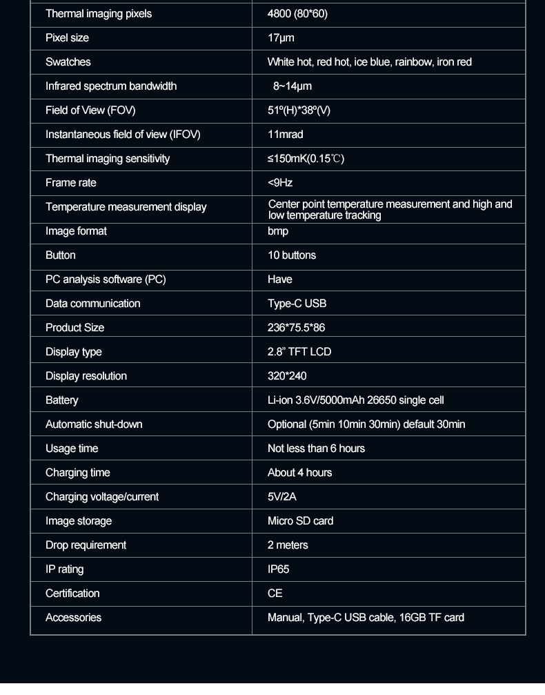 UTI85A Industrial Thermal Imager Camera-Handheld-Thermal Imaging-Camera-P8