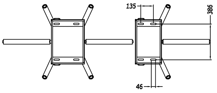 TS129-2 Double Tripod Turnstile Measurement-P2