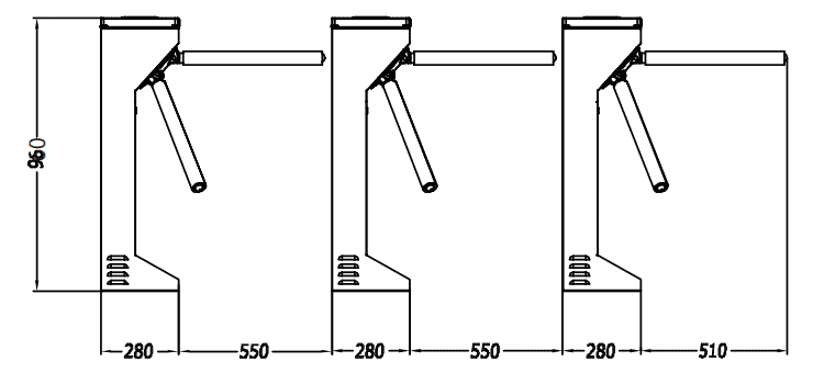 TS129(similar to ZKTeco TS1000) Tripod Turnstile