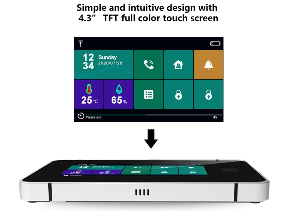 Touch Sreen WiFi Alarm System Kit-P10