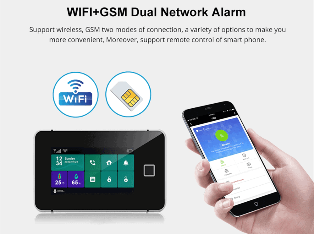 Touch Sreen WiFi Alarm System Kit-P12 Touch Sreen WiFi Alarm System Kit-P12