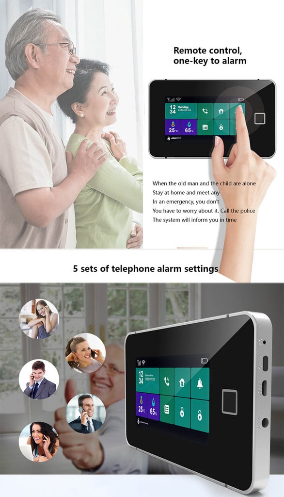 Touch Sreen WiFi Alarm System Kit-P6 Touch Sreen WiFi Alarm System Kit-P6