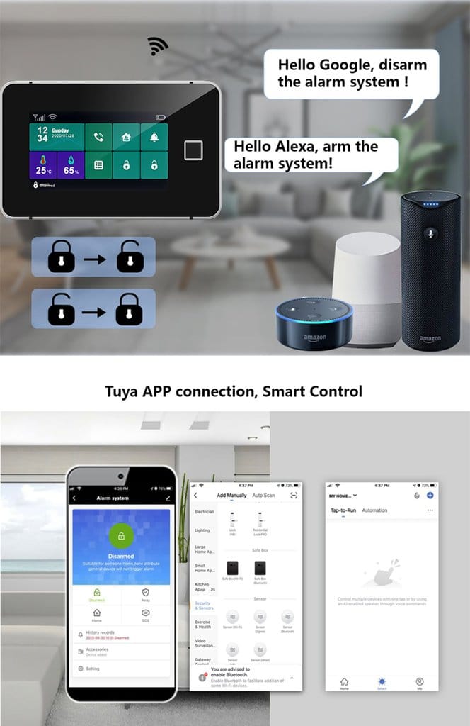 Touch Sreen WiFi Alarm System Kit-P7