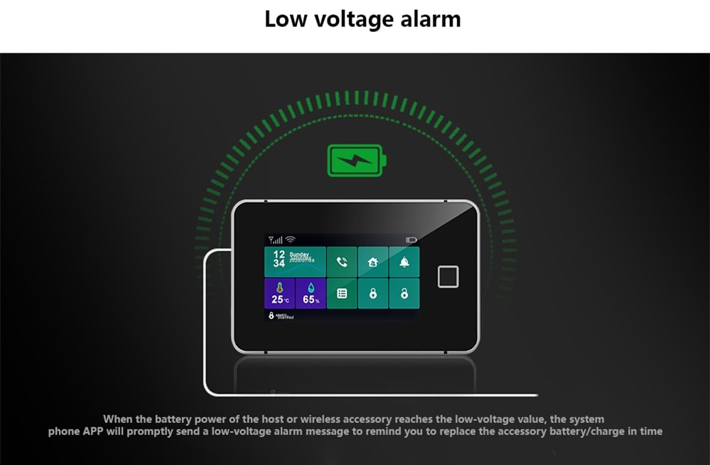 Touch Sreen WiFi Alarm System Kit-P8