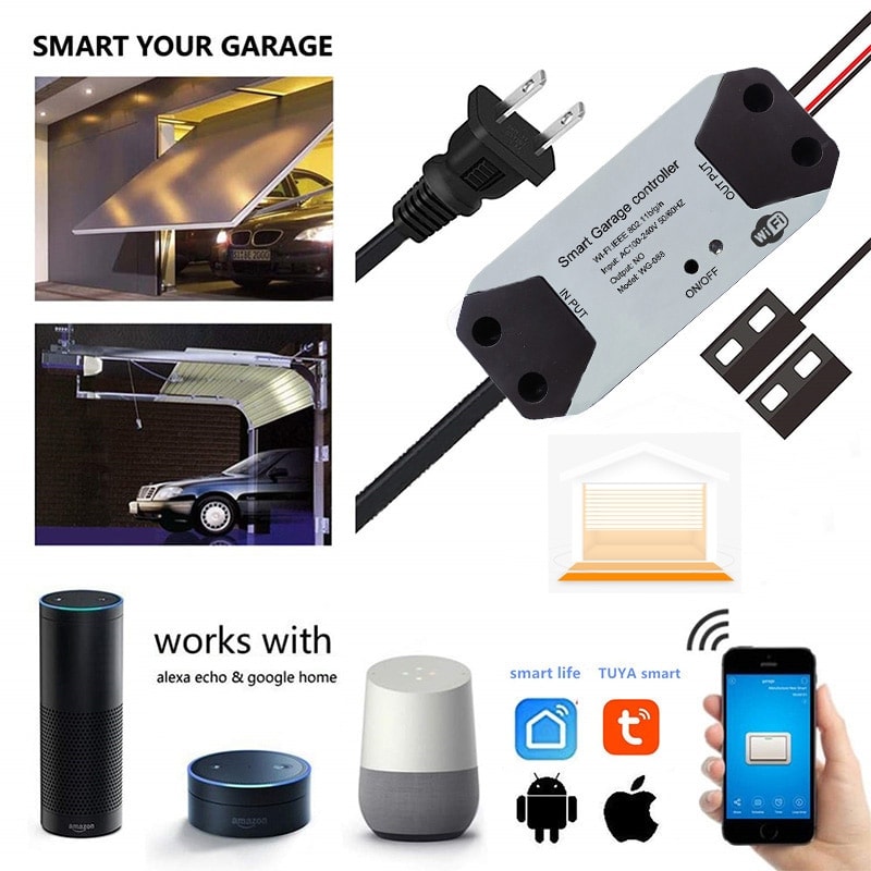 Smart WiFi Garage Controller-with-Alexa-Google-Home-Smart-Life-Tuya-APP Smart WiFi Garage Controller-with-Alexa-Google-Home-Smart-Life-Tuya-APP