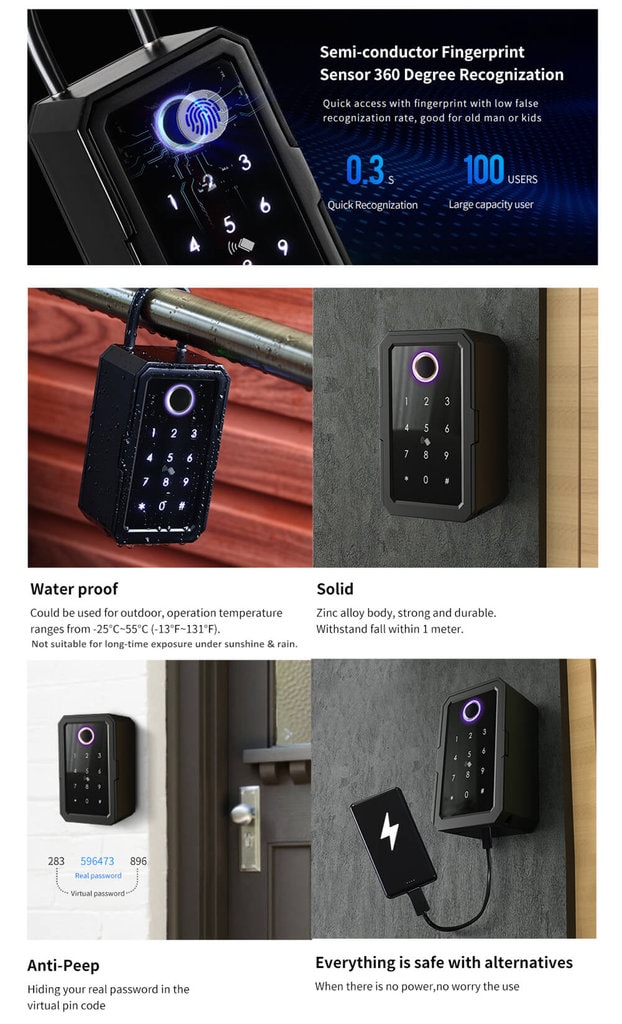 Smart bluetooth Key Lockbox, works with Tuya and TTLock /iSecus China