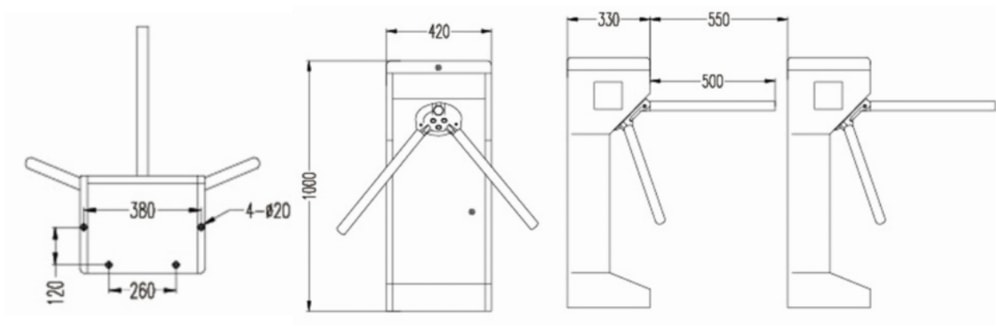 TR1000 Product Dimension