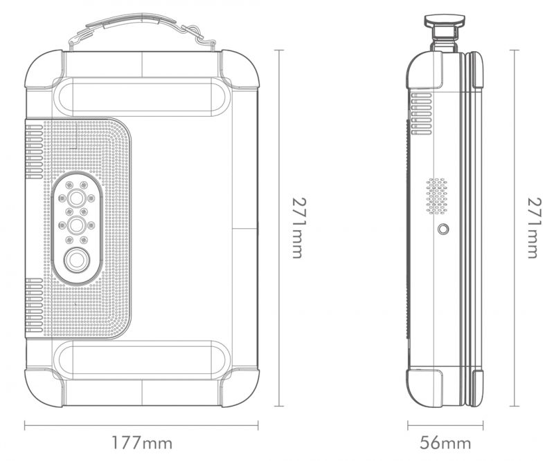MultiX DT-8000 Portable TSCM Equipment Size