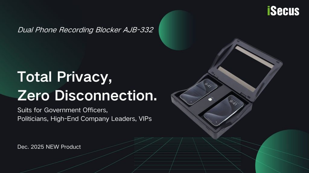Dual Cellphone Recording Blocker Box for privacy protection